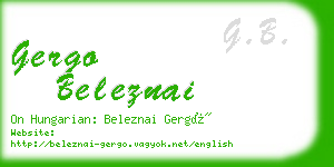 gergo beleznai business card